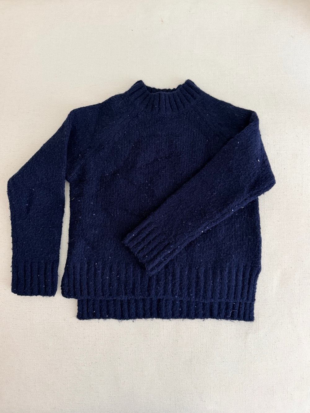 Mayoral Navy sequined Mock-Turtleneck Sweater